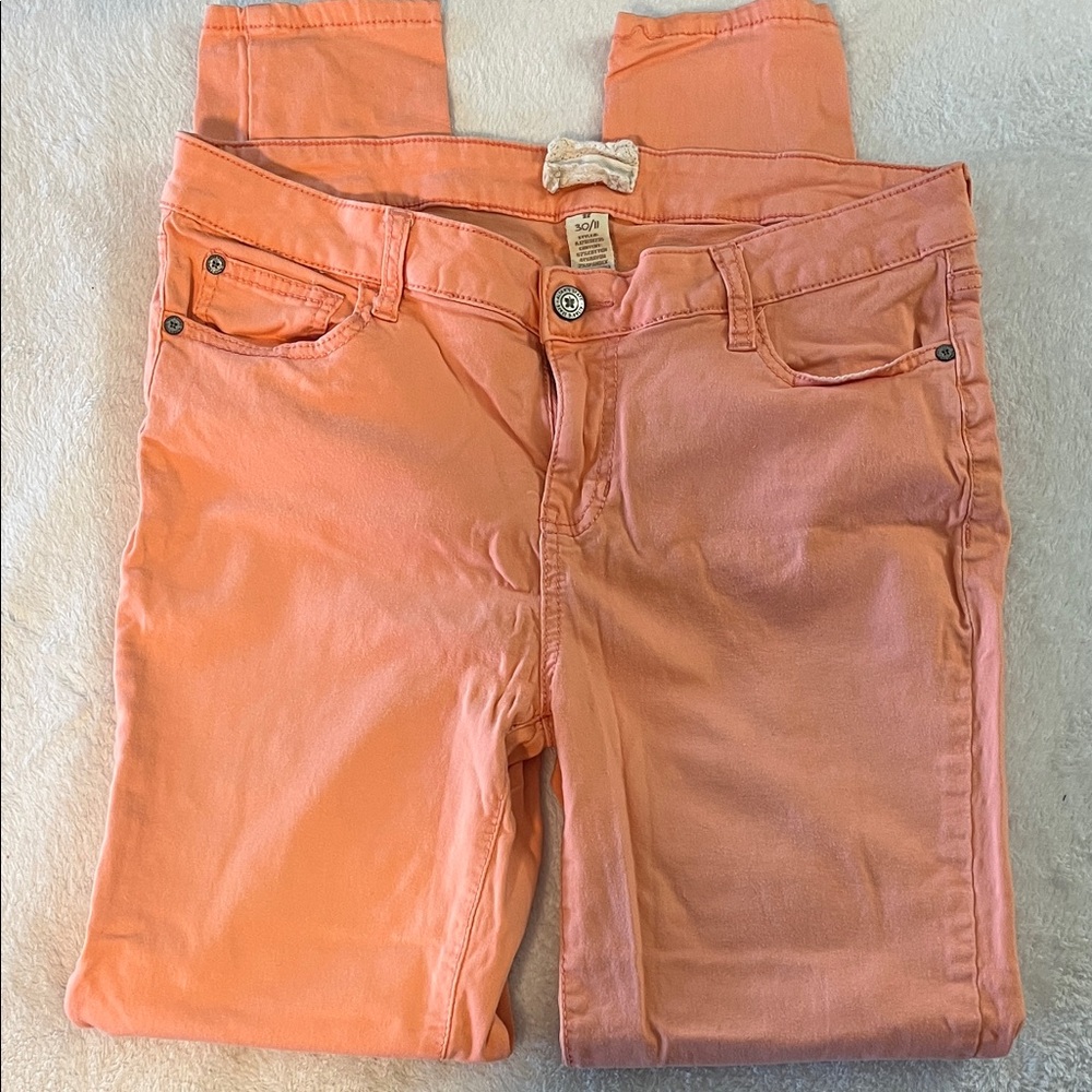 Altar’d State sz.11 sz.30 pink/ light peach colored skinny ankle jeans pants!